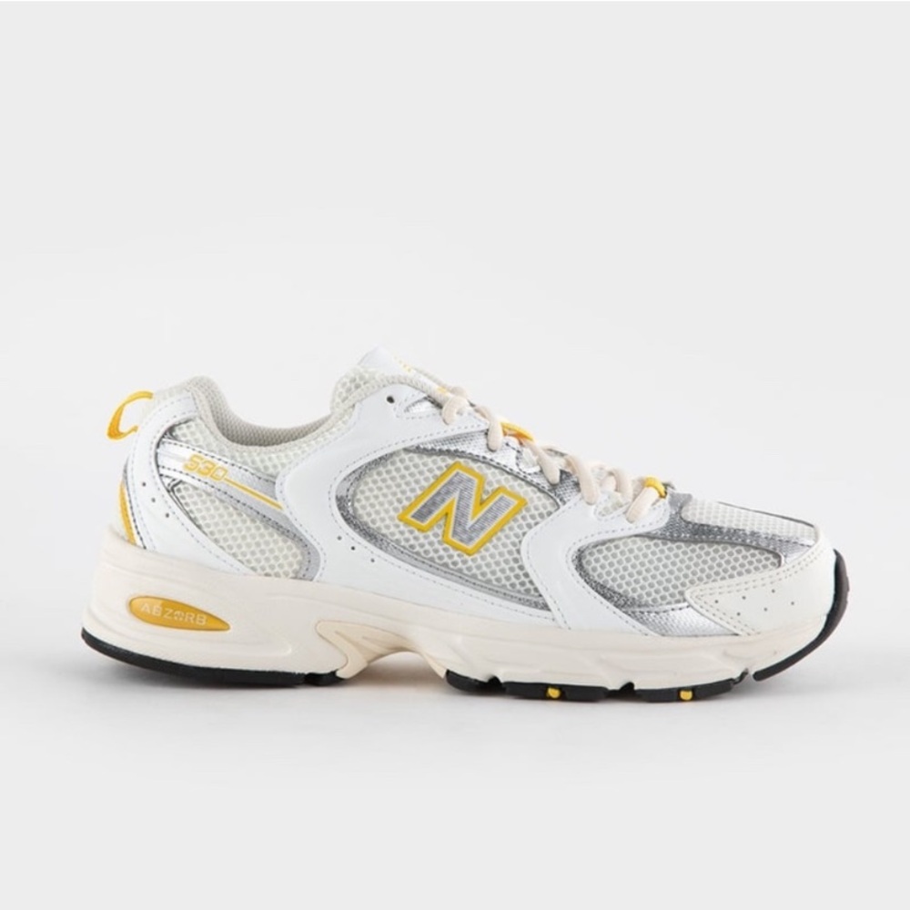 New Balance White and Yellow Women's Sneakers 0032 - Picture 2 of 15